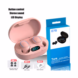 E7S Wireless Bluetooth Earphones Earset Stereo Headphones Sport Noise - Pink