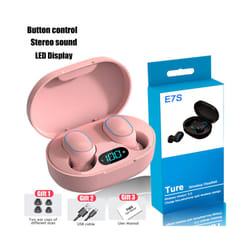 E7S Wireless Bluetooth Earphones Earset Stereo Headphones Sport Noise - Pink
