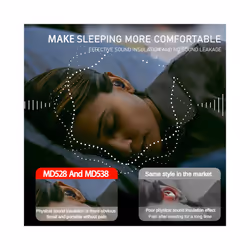SK Ultra-thin Sleep Headphones 5.3 Wireless Bluetooth Headset Invisible - Black