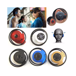 Sport Wireless Bluetooth-compatib Headphones Stereo Earphones Mp3 Music - Black