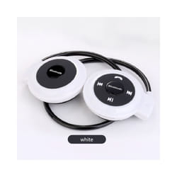 Sport Wireless Bluetooth-compatib Headphones Stereo Earphones Mp3 Music - WHITE