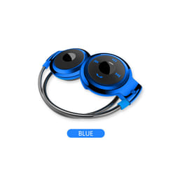 Sport Wireless Bluetooth-compatib Headphones Stereo Earphones Mp3 Music - Blue