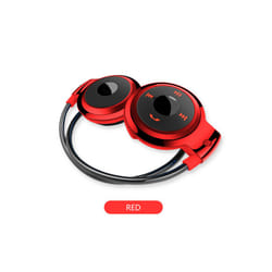 Sport Wireless Bluetooth-compatib Headphones Stereo Earphones Mp3 Music - Red