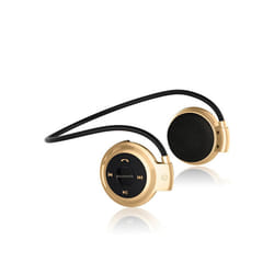 Sport Wireless Bluetooth-compatib Headphones Stereo Earphones Mp3 Music - Gold
