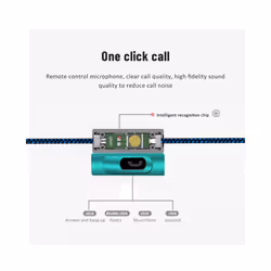 3.5mm In-Ear Stereo Earbuds Earphone Wired Nylon Weave Cable Earphone - Style B