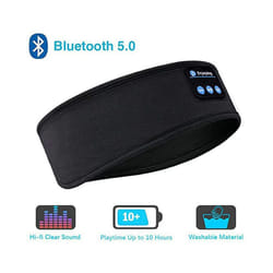Wireless Bluetooth Headset Sports Sleep Headband Eye Mask Fone Bluetooth - Black