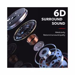 HIFI 6D Surround Bass in-Ear Wired Headphones 3.5mm Type C Earphone Sports - SL  type-C