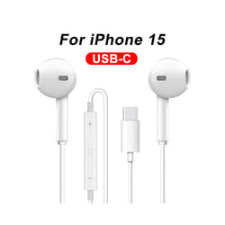 USB-C Headphones For Apple iPhone 15 Pro Max 14 13 12 11 Wired Earphones - USB-C