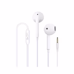 Universal 3.5mm Wired Headphones With Microphone Hands-free Calls Subwoofer - White
