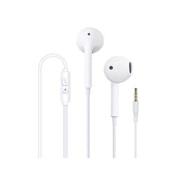 Universal 3.5mm Wired Headphones With Microphone Hands-free Calls Subwoofer - White