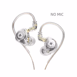 KZ EDX Pro Hybrid Technology HIFI In Ear Earphones Wired Headphones Bass - Clear White NO MIC