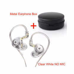 KZ EDX Pro Hybrid Technology HIFI In Ear Earphones Wired Headphones Bass - White NO MIC add BOx