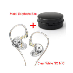 KZ EDX Pro Hybrid Technology HIFI In Ear Earphones Wired Headphones Bass - White NO MIC add BOx