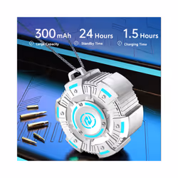 TWS Game Headset Bluetooth 5.3 HIFI Stereo Wireless Headphone Low Latency - Silver