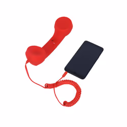3.5mm Universal Phone Telephone Radiation-proof Receivers Cellphone Handset - Red
