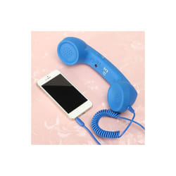 3.5mm Universal Phone Telephone Radiation-proof Receivers Cellphone Handset - Blue