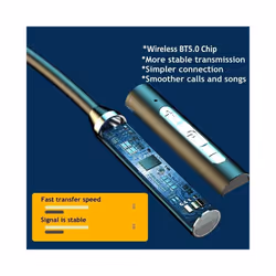Wireless Bluetooth Earphone Magnetic Neckband Sport Headset TWS Bluetooth - Blue