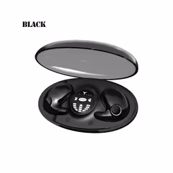 Sleep Invisible Stereo Headset IPX5 Waterproof Wireless Bluetooth Earphone - Black
