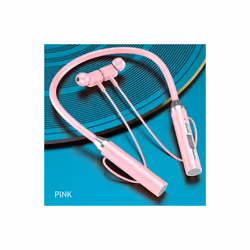 Wireless Headphones Bluetooth Neckband Magnetic Earphones Sport Running - Pink