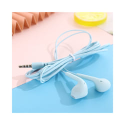 Portable Sport Earphones Wired Bass Stereo 3.5mm In-Ear Wired Hands Free - blue