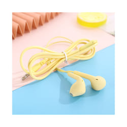 Portable Sport Earphones Wired Bass Stereo 3.5mm In-Ear Wired Hands Free - yellow