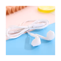Portable Sport Earphones Wired Bass Stereo 3.5mm In-Ear Wired Hands Free - white
