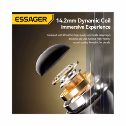 Essager 3.5mm Wired Headphones In Ear Headset Wired Earphones with Microphone - Red