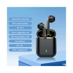 Bluetooth 5.3 Earphones&Headphones Sports Wireless Ear Pods J18 TWS Ear - J18 Mini Black