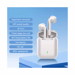 Bluetooth 5.3 Earphones&Headphones Sports Wireless Ear Pods J18 TWS Ear - J18 Mini White