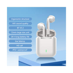 Bluetooth 5.3 Earphones&Headphones Sports Wireless Ear Pods J18 TWS Ear - J18 Mini White
