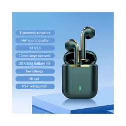 Bluetooth 5.3 Earphones&Headphones Sports Wireless Ear Pods J18 TWS Ear - J18 Mini Green