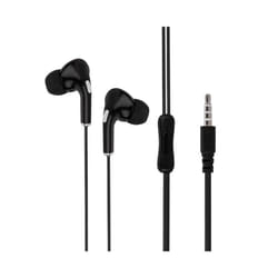 High Definition Wired Earphone 3.5mm In-Ear Control Portable Sport Wired - Black