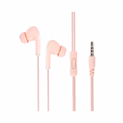 High Definition Wired Earphone 3.5mm In-Ear Control Portable Sport Wired - Pink