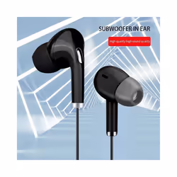 High Definition Wired Earphone 3.5mm In-Ear Control Portable Sport Wired - Pink