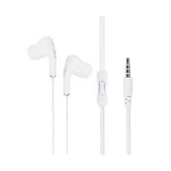 High Definition Wired Earphone 3.5mm In-Ear Control Portable Sport Wired - White