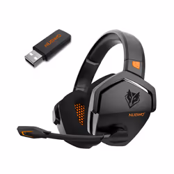 NUBWO G06 2.4G Wireless Gaming Headset for PS5 PS4 PC Laptop Noise Cancelling - Orange