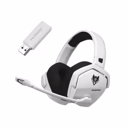 NUBWO G06 2.4G Wireless Gaming Headset for PS5 PS4 PC Laptop Noise Cancelling - White
