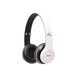 Stereo P47 Headphones Bluetooth Headset Earphone Wireless Headphones Foldable - White