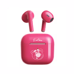 Wireless Bluetooth Headset with Mic mini Earbuds Noise Cancelling Stereo - x25-rose red
