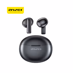 Awei T87 TWS Earbuds Wireless Bluetooth Earphones With Mic HD Call Noise - Black