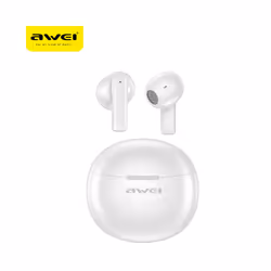 Awei T87 TWS Earbuds Wireless Bluetooth Earphones With Mic HD Call Noise - WHITE
