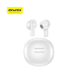 Awei T87 TWS Earbuds Wireless Bluetooth Earphones With Mic HD Call Noise - WHITE