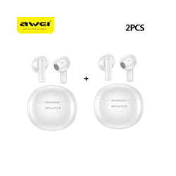 Awei T87 TWS Earbuds Wireless Bluetooth Earphones With Mic HD Call Noise - Green