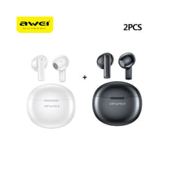 Awei T87 TWS Earbuds Wireless Bluetooth Earphones With Mic HD Call Noise - Blue