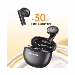 Awei T87 TWS Earbuds Wireless Bluetooth Earphones With Mic HD Call Noise - Yellow