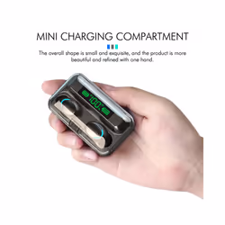 F9 Wireless Earbuds CVC 8.0 Noise Reduction 9D Hifi Stereo In Ear Headphone - blue