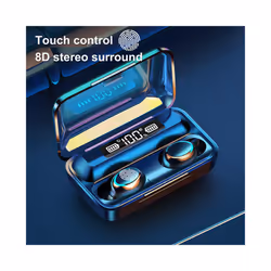 F9 Wireless Earbuds CVC 8.0 Noise Reduction 9D Hifi Stereo In Ear Headphone - Purple