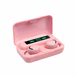 F9 Wireless Earbuds CVC 8.0 Noise Reduction 9D Hifi Stereo In Ear Headphone - pink