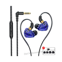 OLAF Gaming Headset Wired Earphones 3.5mm Cable Headphones Handsfree Bass - Blue-3.5mm jack