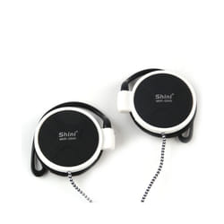 Universal Ear Hanging Earphone 3.5mm Headphones Stereo Bass Music Earphone - WHITE